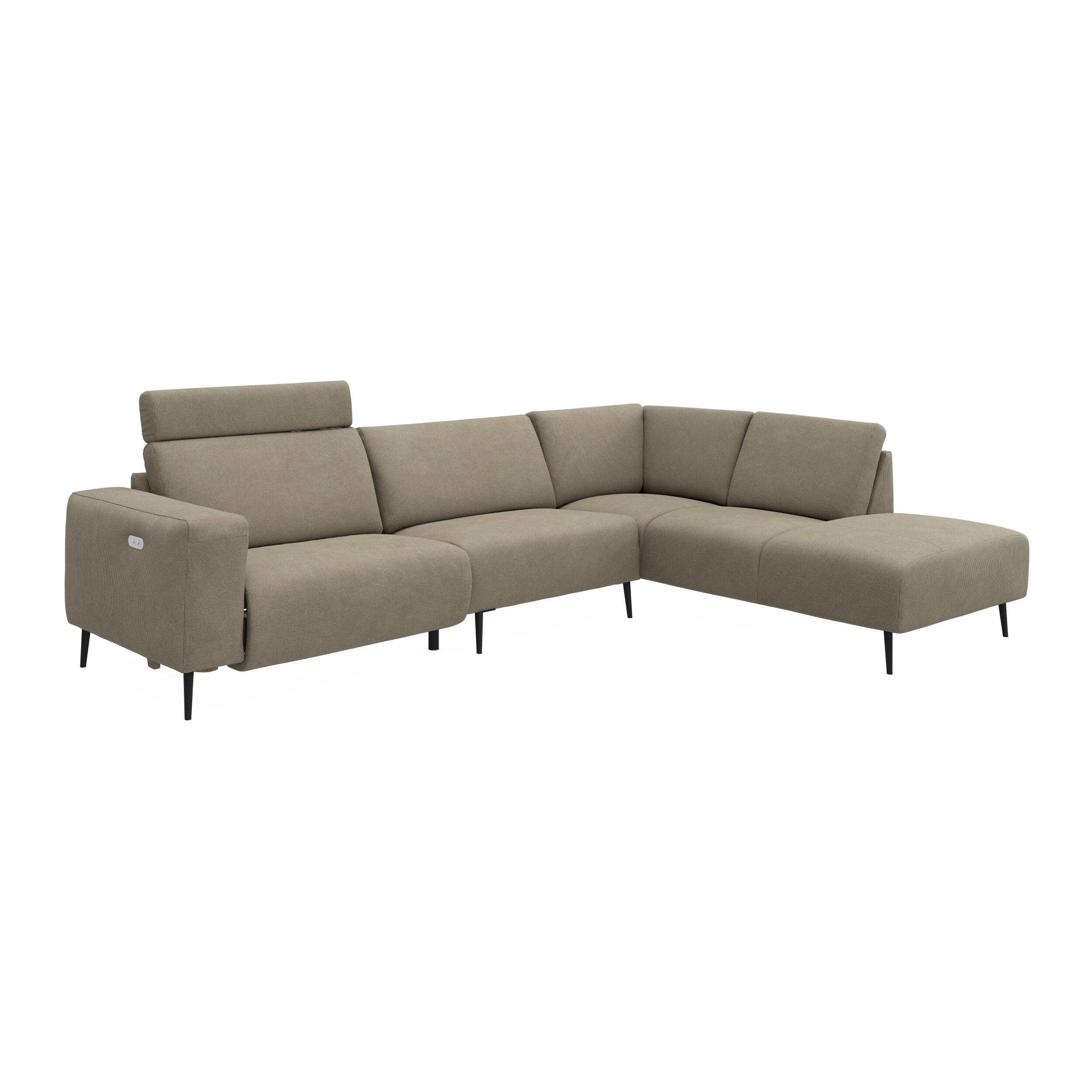 Remus højrevendt sofa med pufafslutning