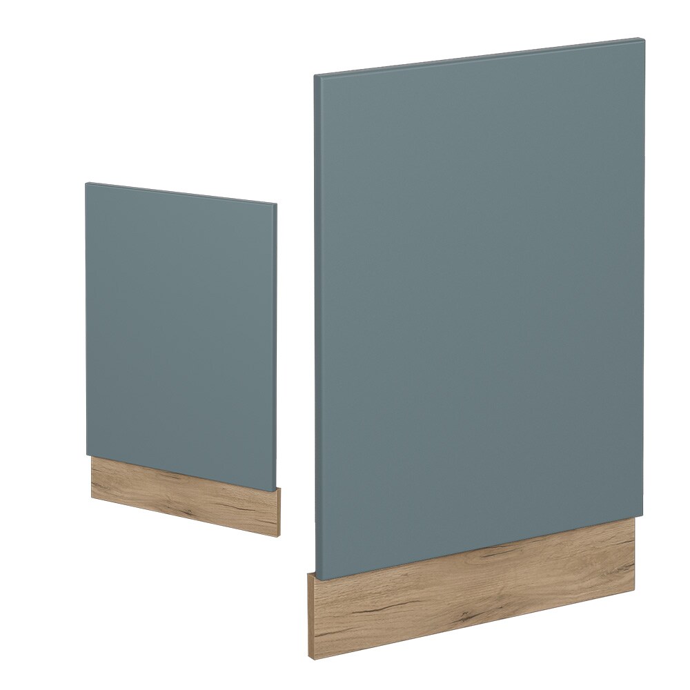 Vicco Geschirrspülerblende Küchenmöbel R-Line Solid Eiche Blau Grau 45 cm modern