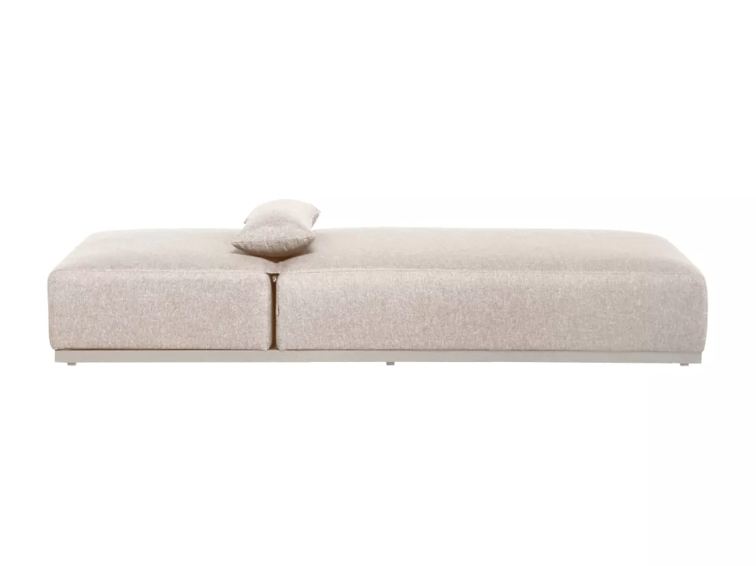 Bain de soleil avec coussin inclinable 5 positions beige - Havana