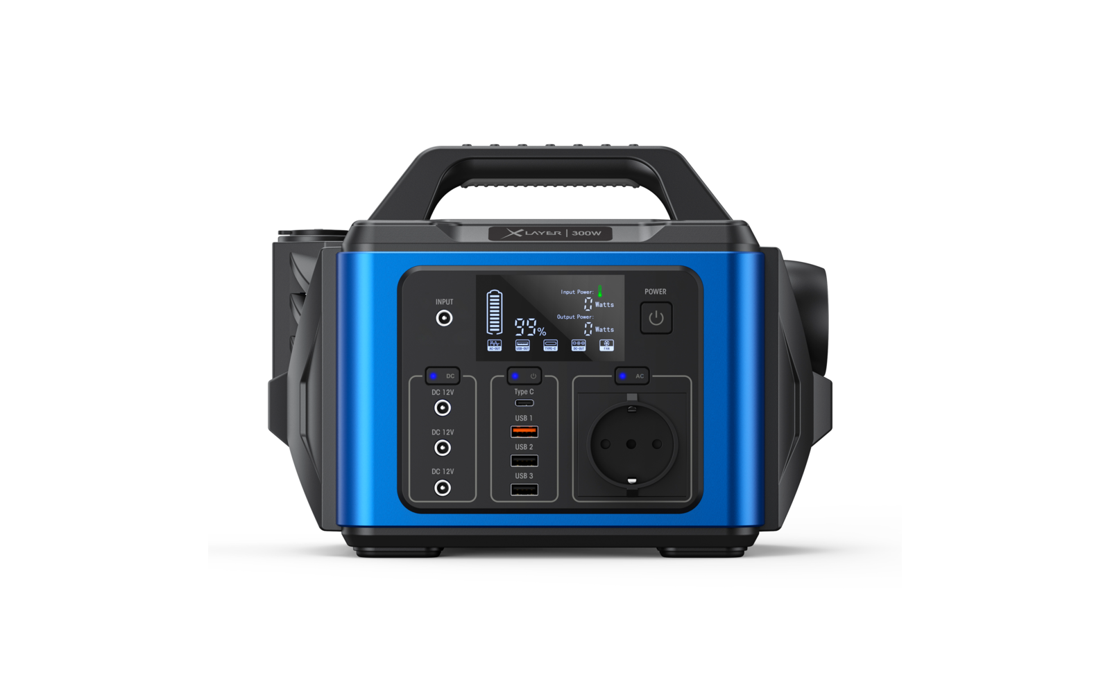 XLayer Mobile Powerstation 300W Black/Blue 80.000 mAh