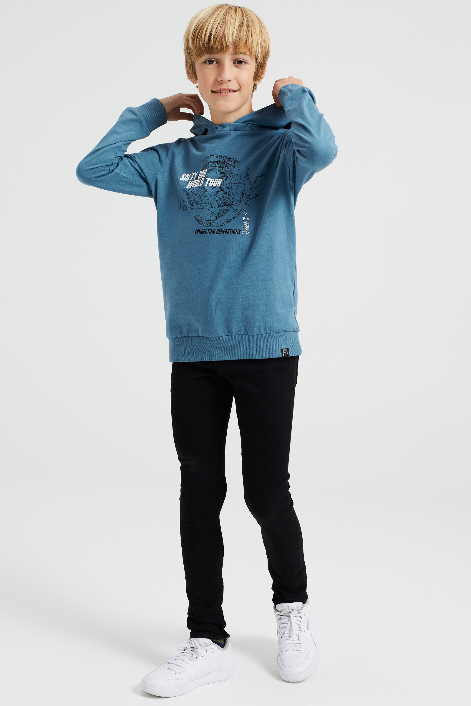 Jongens super skinny fit jeans met stretch Blue Ridge Zwart