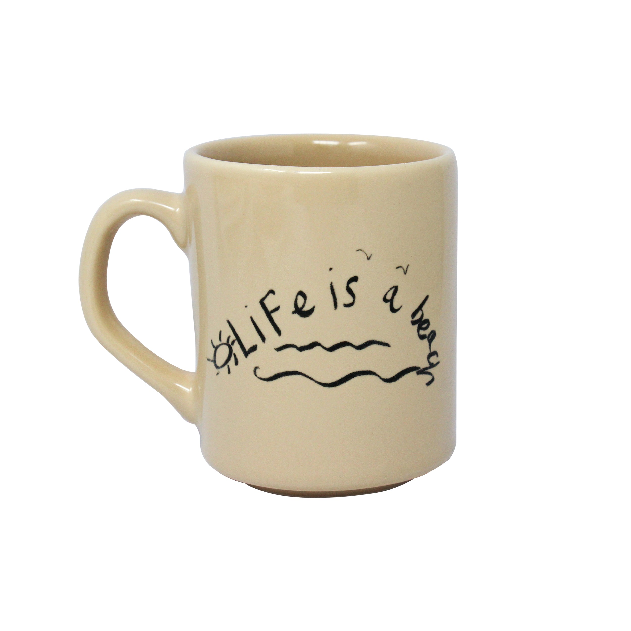 Mug en céramique « La vie est une plage » (Lot de 4)