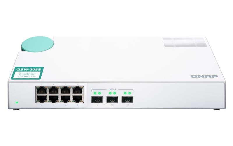 Switch QSW-308S 11 Port<br>10GbE-Switch der Einstiegsklasse mit 10G SFP+-Glasfaser und Gigabit-Ethernet
