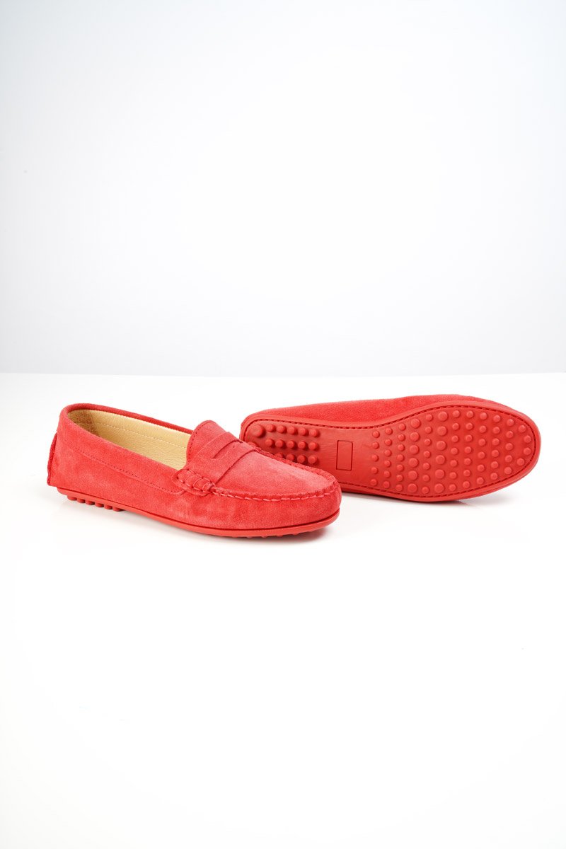 Mocassins suèdine femme - cuir