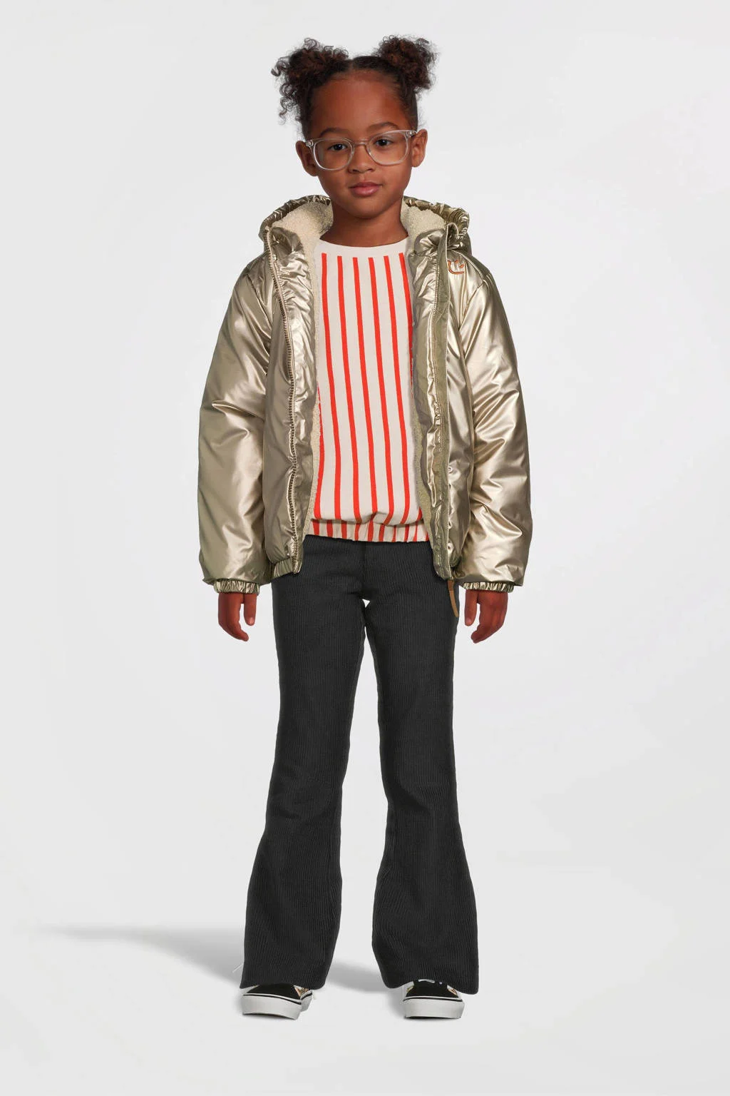 Moodstreet gewatteerde winterjas Jet goud