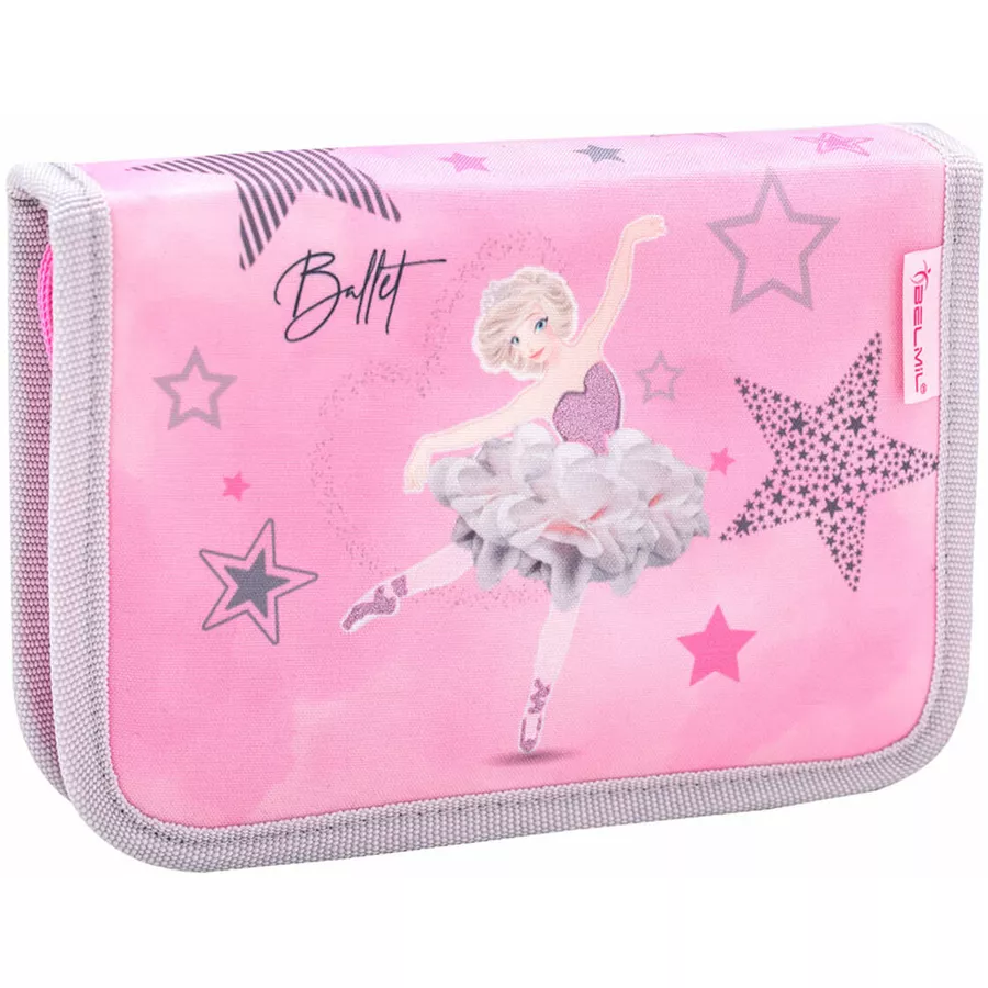 Belmil Schulranzen Mini Fit Schulranzen Set 5-teilig mit Brustgurt Ballet Light Pink