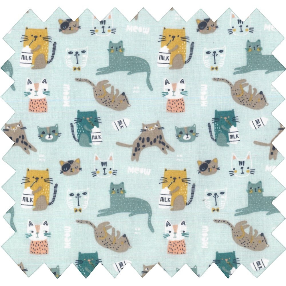 Coupon Tissu 1 M Vie De Chats Ex1092