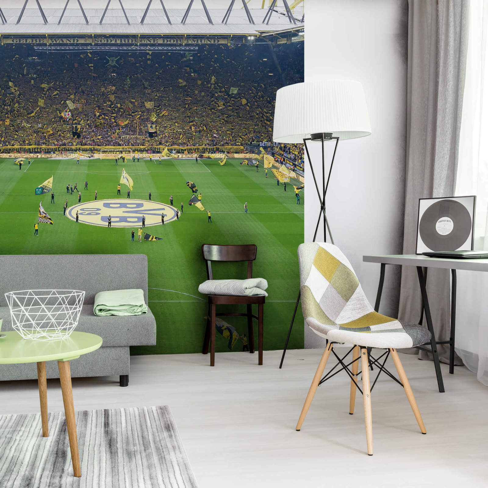 Fototapete DESIGNWALLS 2.0 - BVB - gelb-schwarz - 2,6 Meter