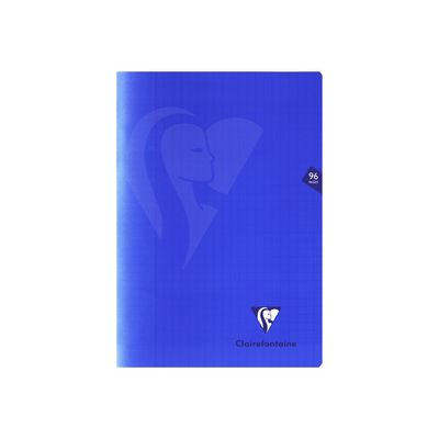 Clairefontaine Mimesys - Cahier polypro A4 (21x29,7 cm) - 96 pages - grands carreaux (Seyes) - bleu marine