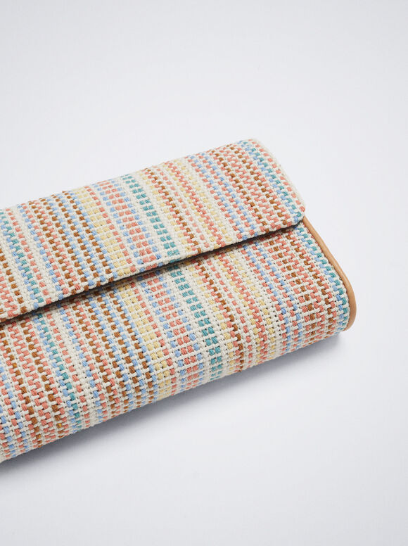 Carteira multicolorida - Coral