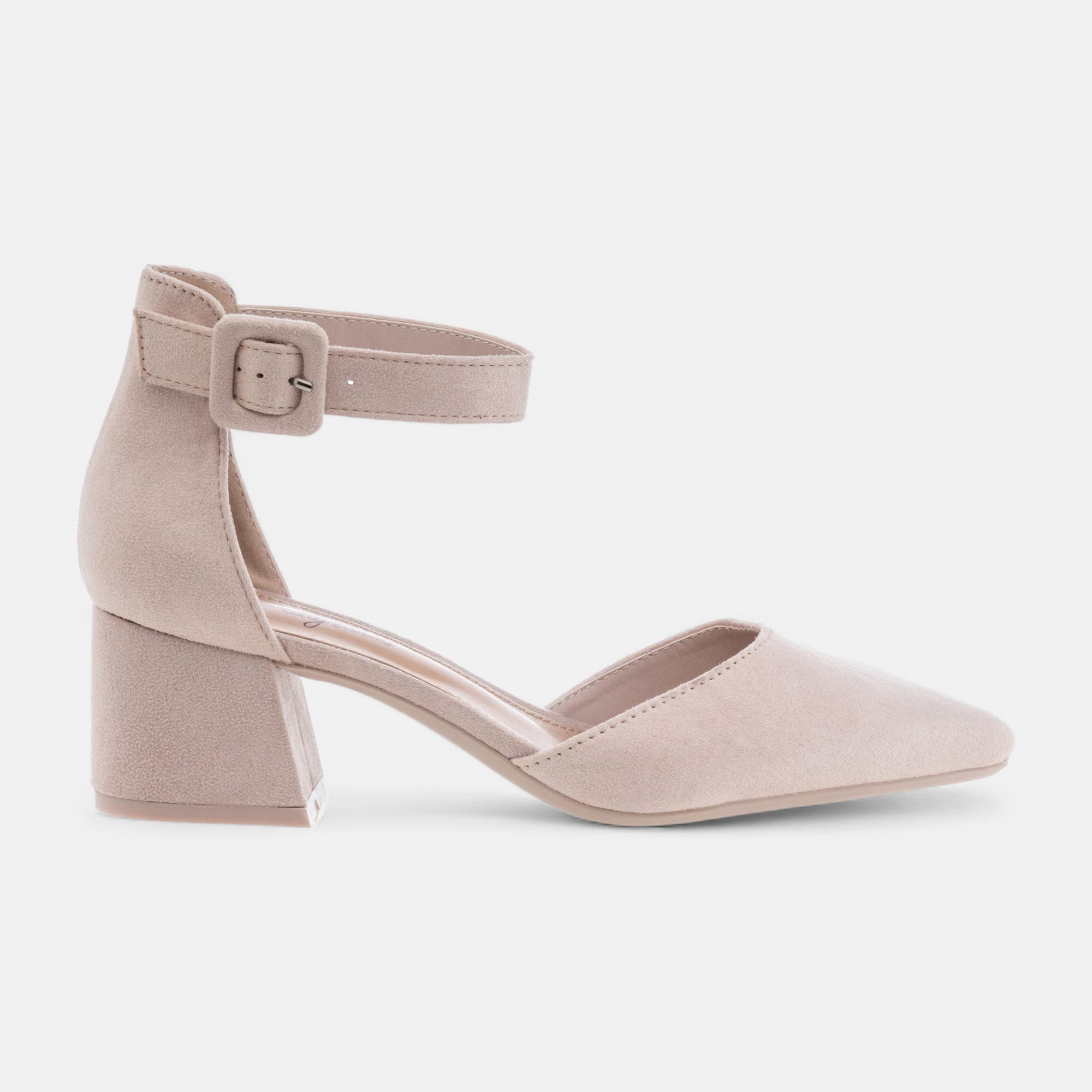 Escarpins quartiers ouverts à talon Femme beige