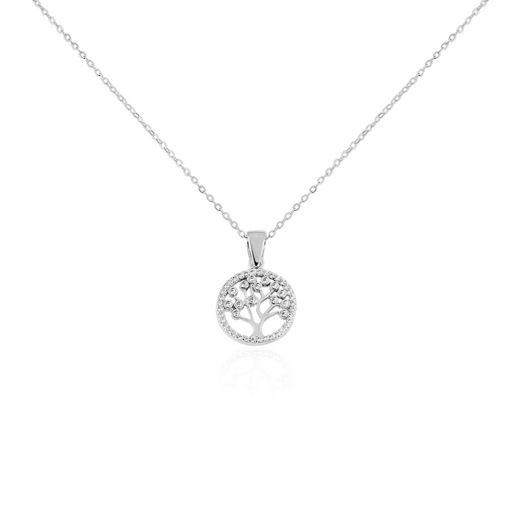 Collier Chimere Argent Blanc Oxyde De Zirconium