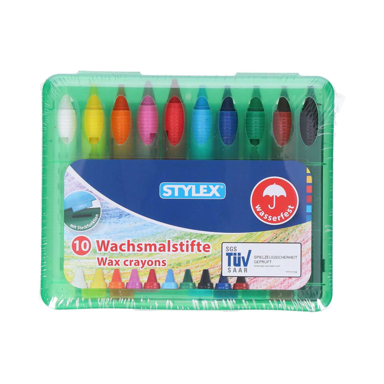 STYLEX® Wachsmalstifte mit Drehhülse bunt