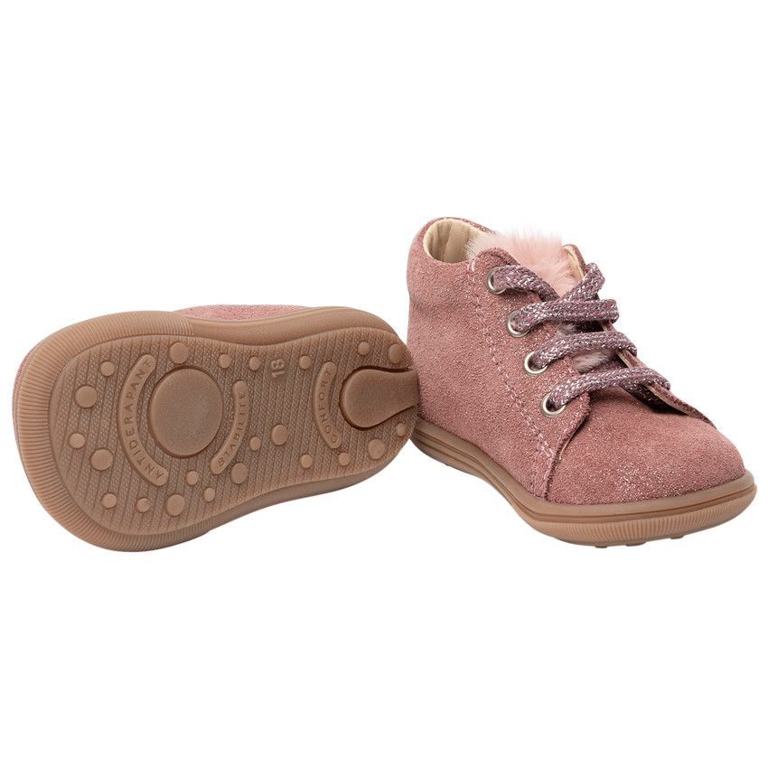 Bottillons en cuir brillant pour bébé fille