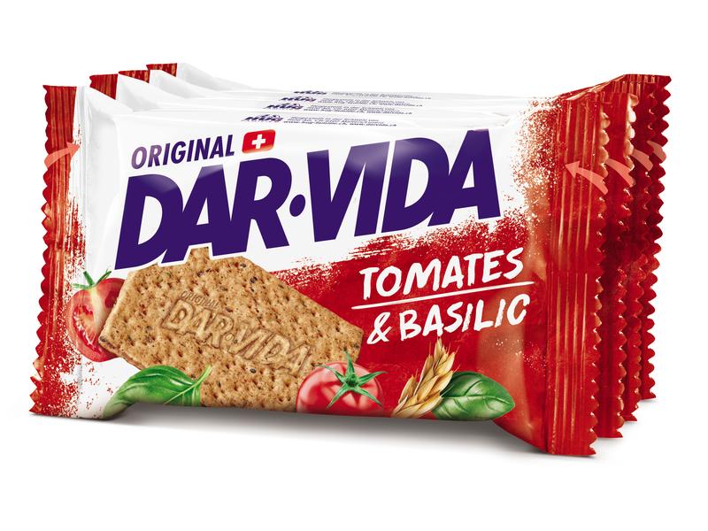 DAR-VIDA Snack extra fin Tomaten & Basilikum 184 g Mediterranes Knäckebrot