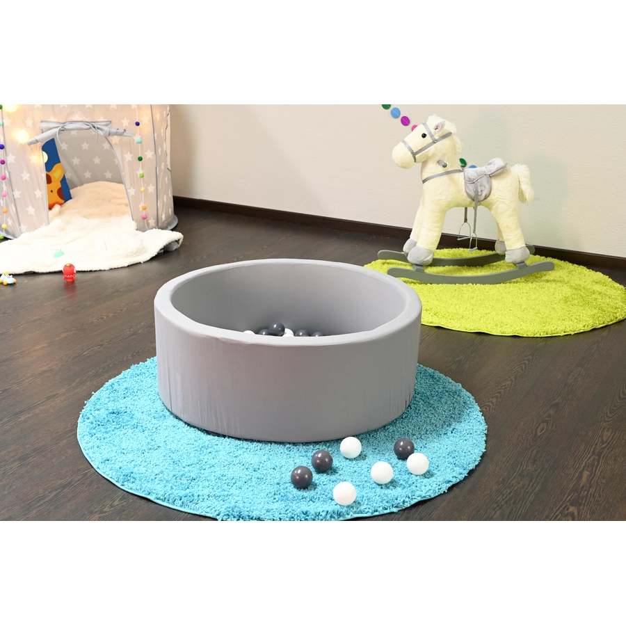knorr toys® Bällebad soft Grey - 100 balls greywhite grau
