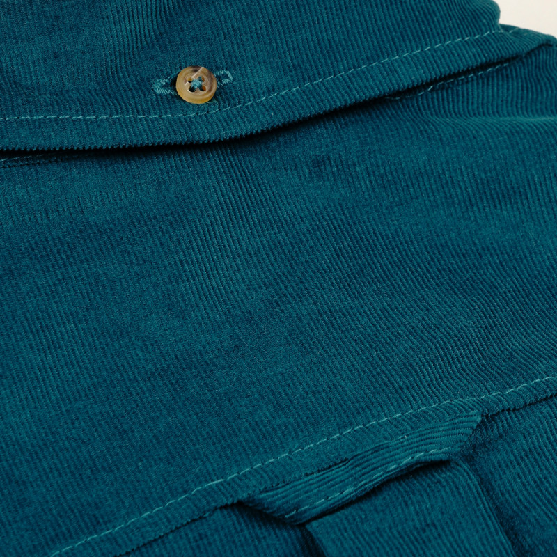 CHEMISE EN VELOURS PWS - BLEU PÉTROLE