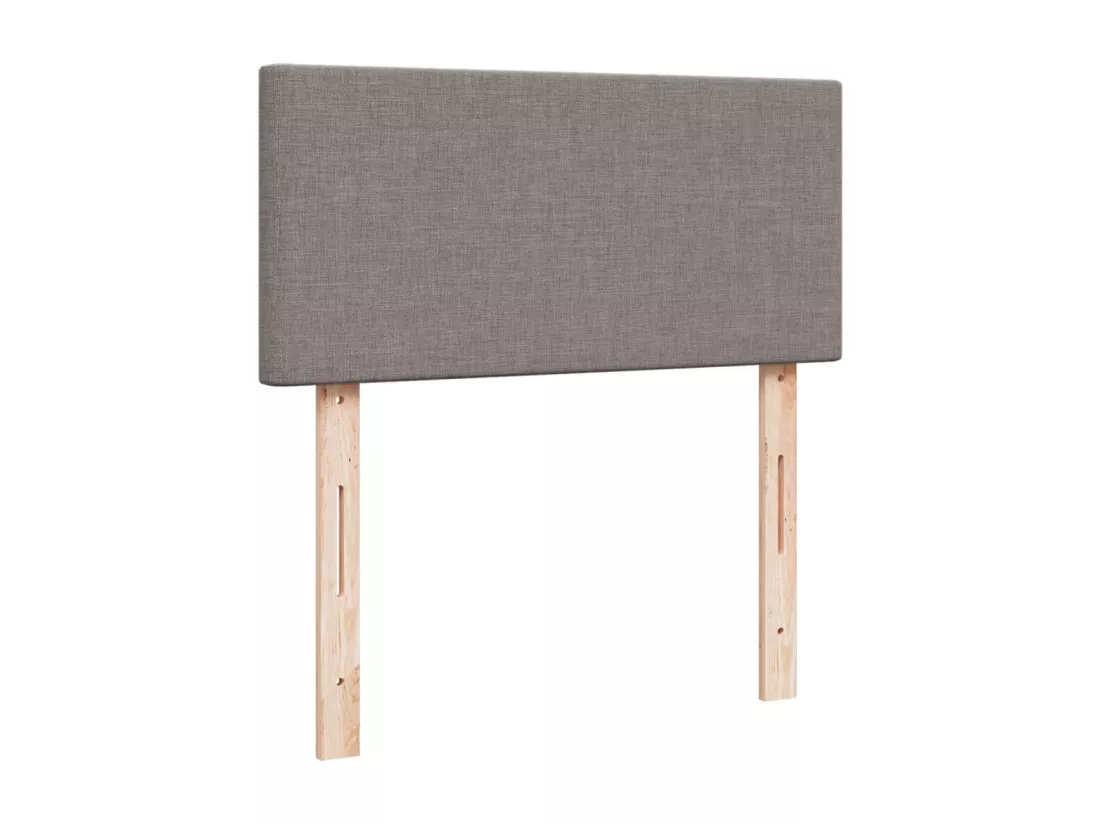Sommier à lattes de lit avec matelas Taupe 90x190 cm Tissu