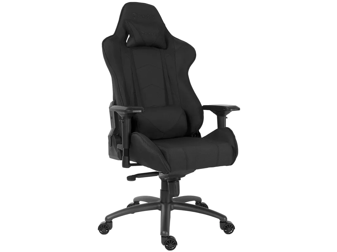 Paracon Knight Pro Fauteuil de gamer avec oreiller cervical et soutien lombaire, noir.