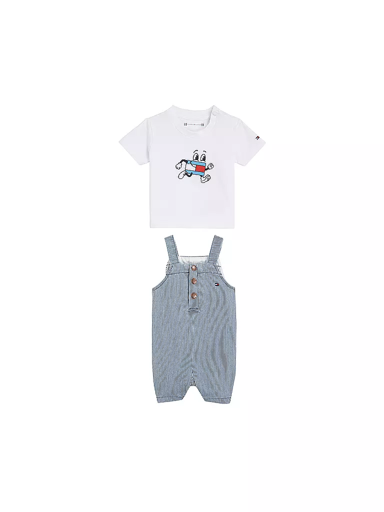 TOMMY HILFIGER Baby Set 2tlg. T-Shirt und Latzhose blau