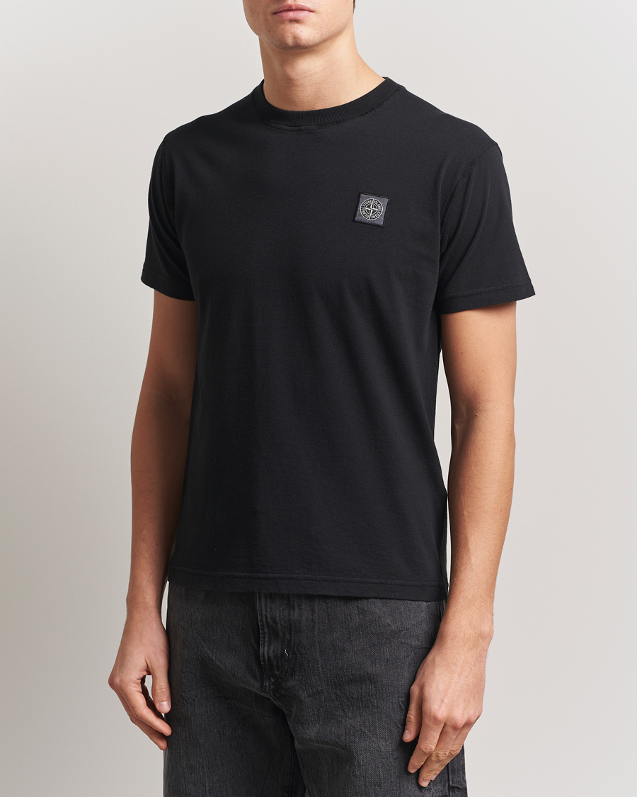 Stone Island Organic Cotton Fissato Effect T-Shirt Black