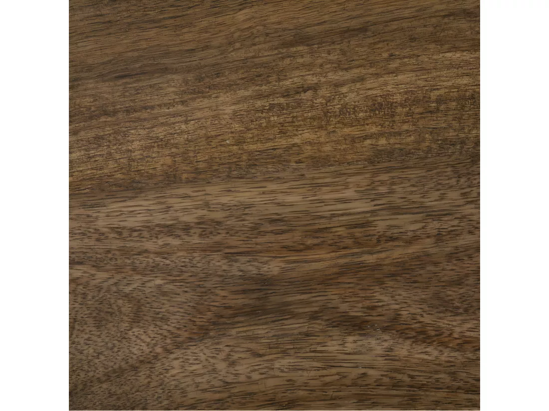 Table d'appoint Table à café en Marbre Beige et Bois de Manguier H 69 cm
