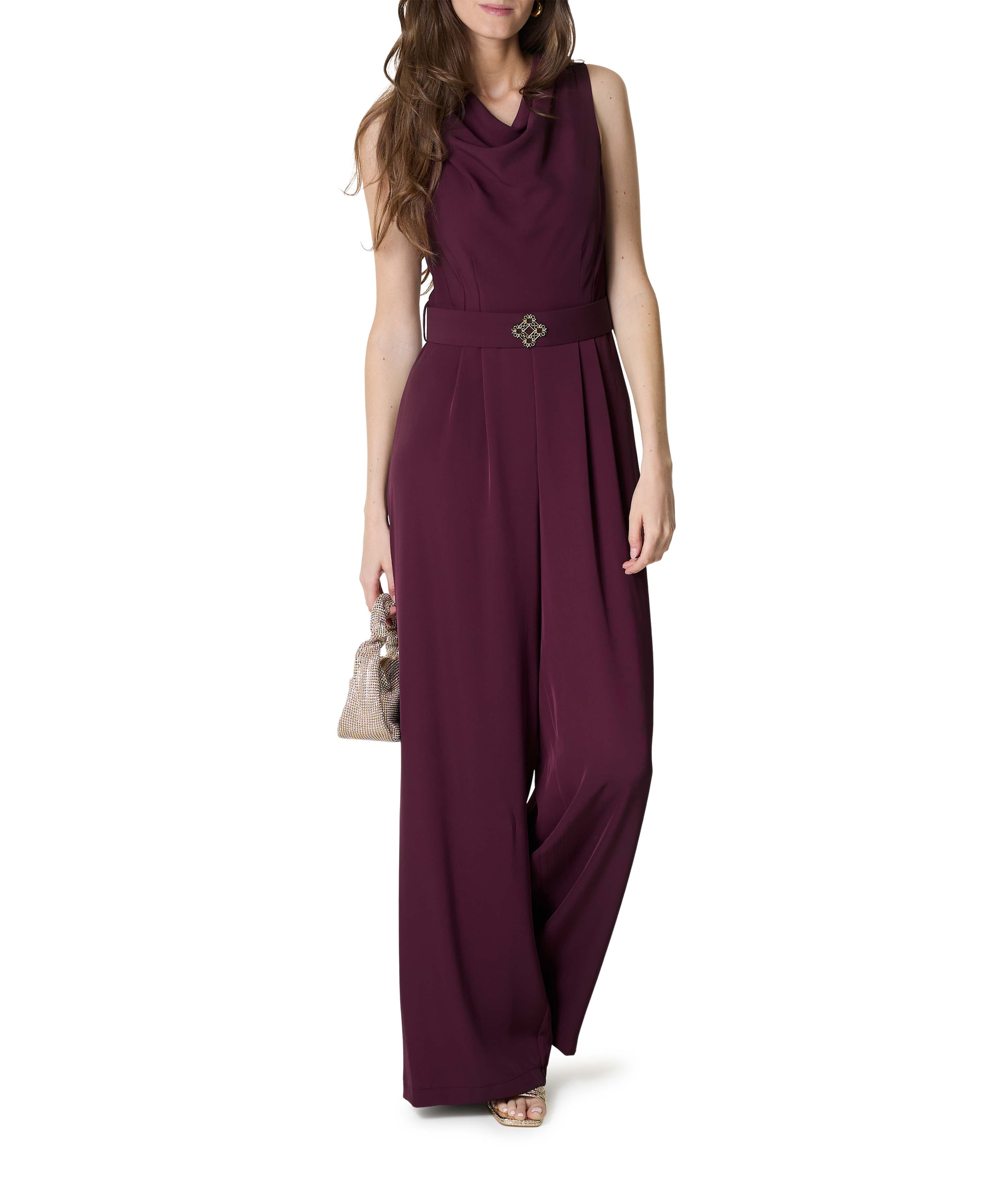 Rinascimento DIANA B-219/26 Tuta dames jumpsuit bordeaux
