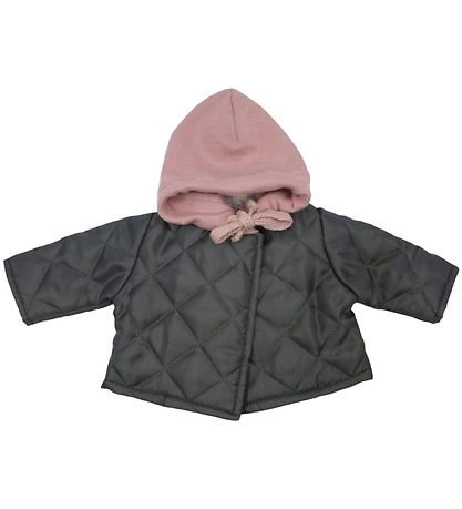 Asi Puppenkleidung - 43-46 cm - gesteppt Jacke m. Kapuze - Dark