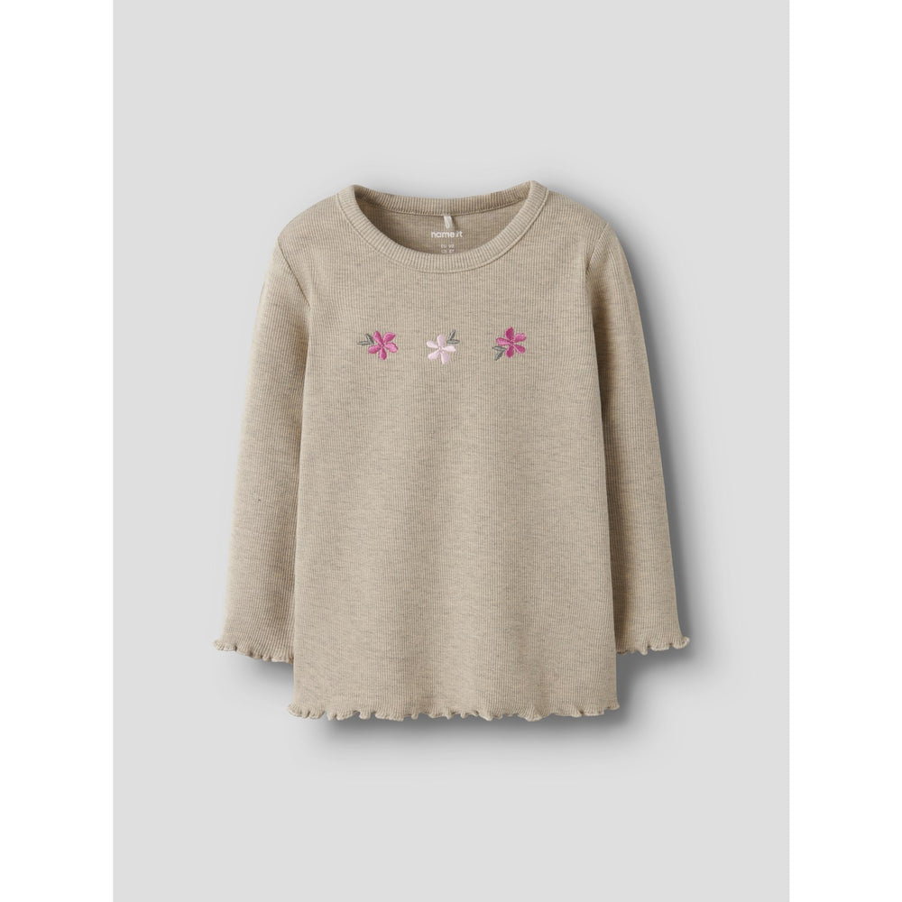 Køb Name It Peyote Melange Nmfdari Ls Slim Top