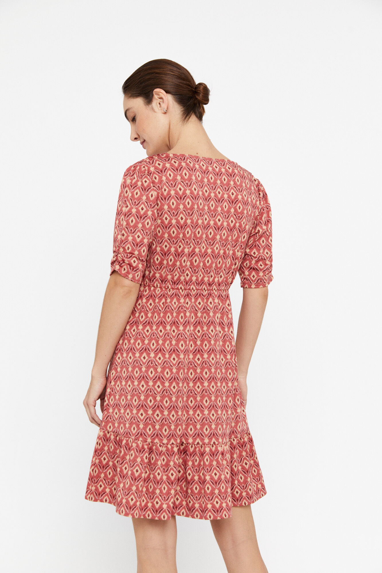 Vestido de malha estampado - Estampa branca