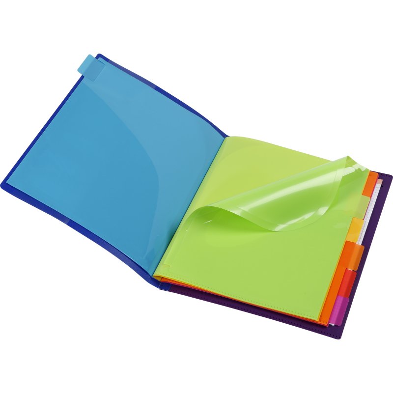 Trieur plastique extensible Business HAPPY FLUO - Viquel  6 compartiments – Format A4