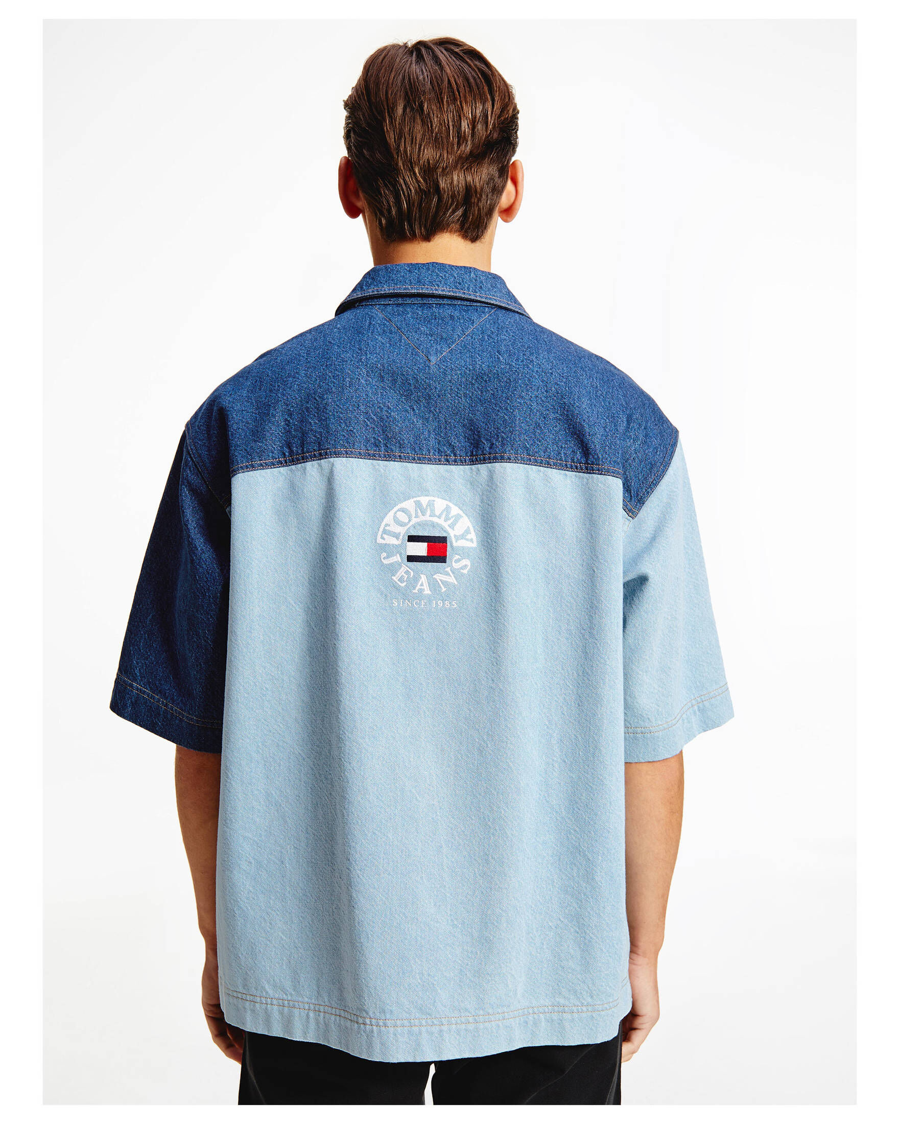 Tommy Jeans| Herren Hemd TJM 2 TONE DENIM SS SKATE SHIRT