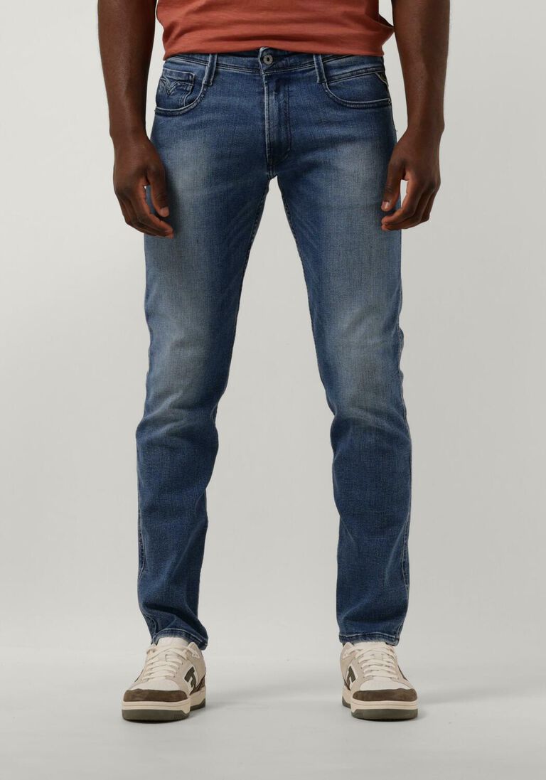 REPLAY blauwe replay slim fit jeans anbass pants