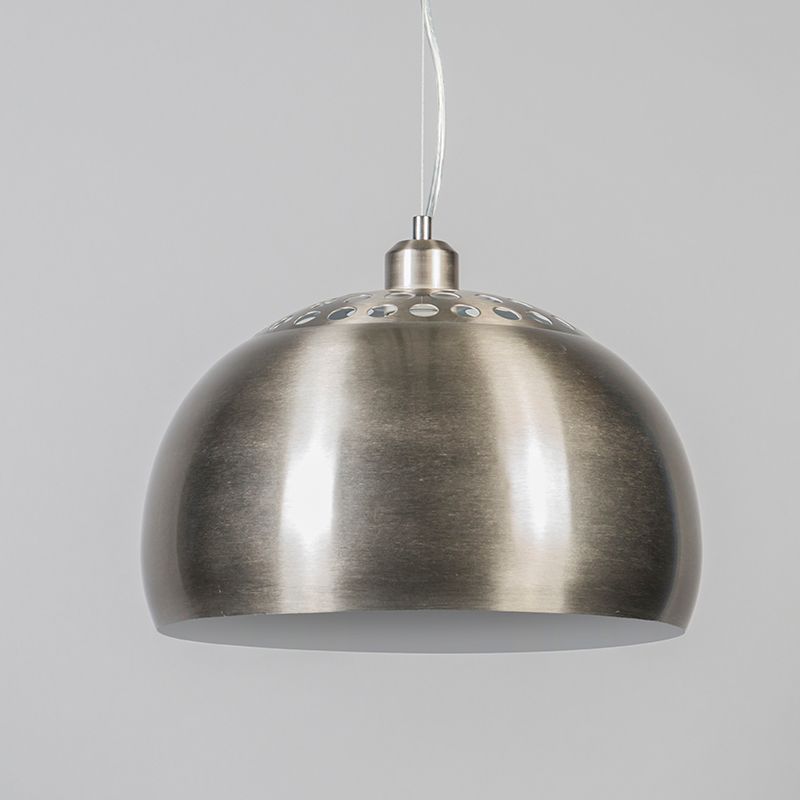 Moderne ronde hanglamp staal - Globe