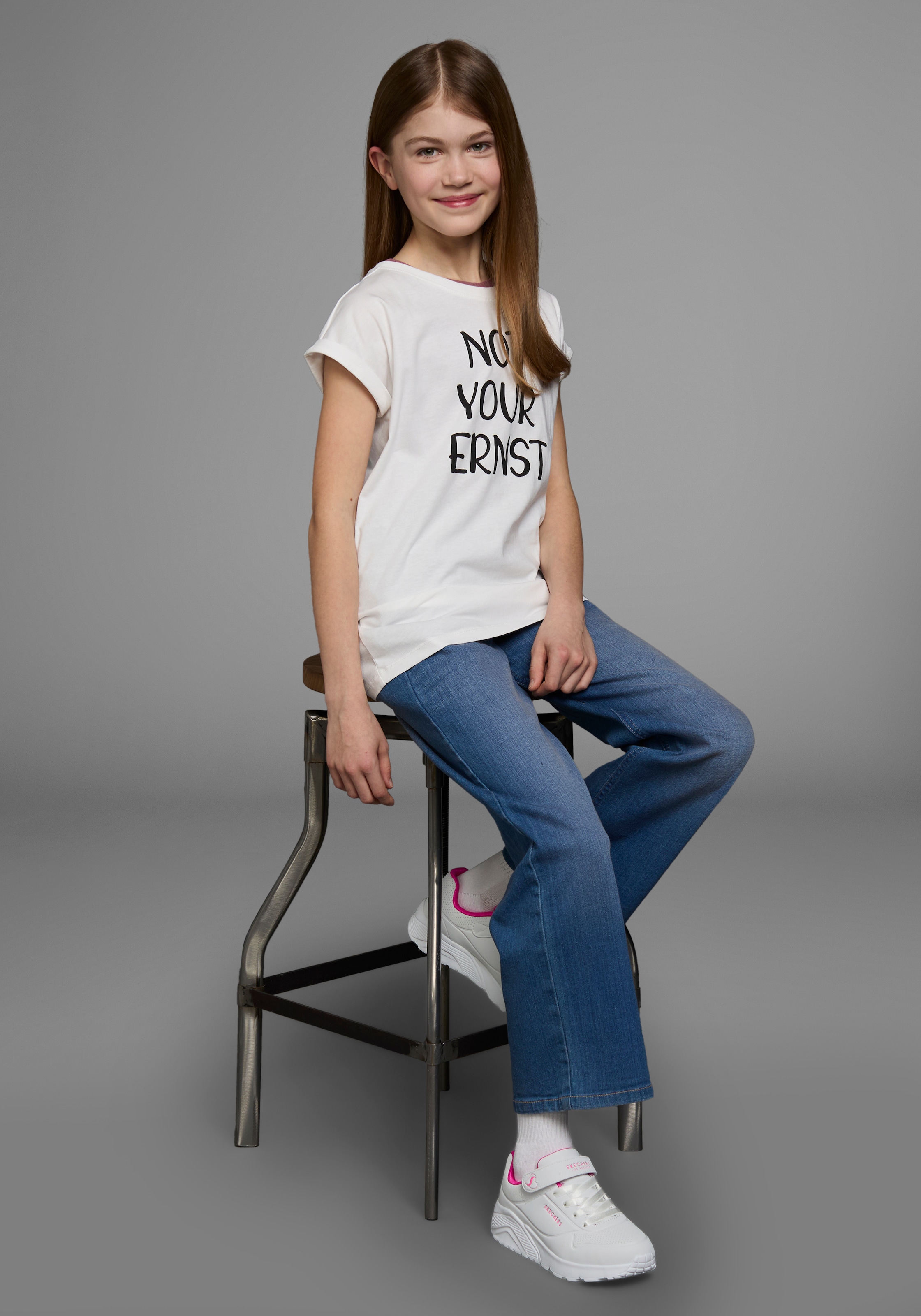 KIDSWORLD T-Shirt »NOT YOUR ERNST«, Kurzarm,  bedruckt,  Rundhalsausschnitt,  aus Baumwolle