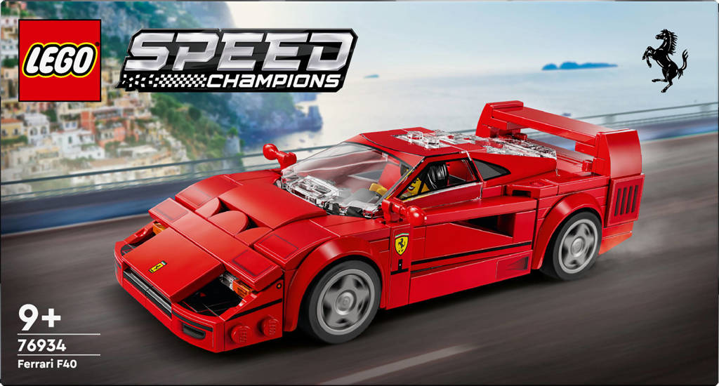 LeukFerrari F40 supercar, Decoratie en Auto Speelgoed voor Kinderen 76934 Speed Champions