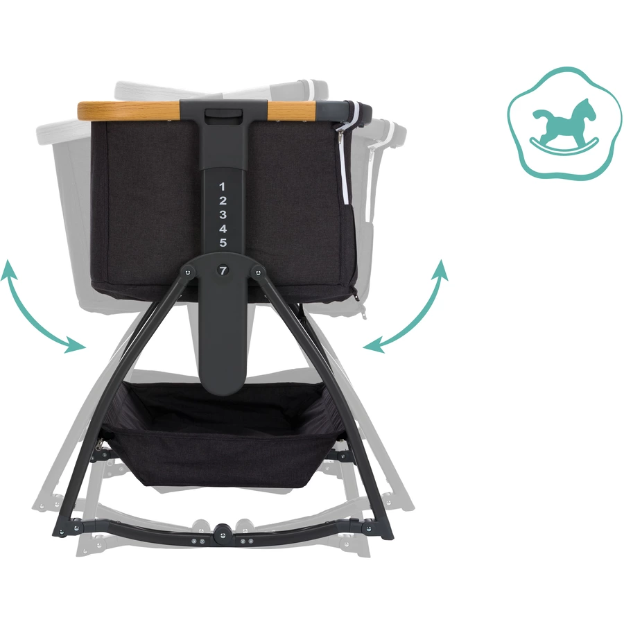 fillikid Beistellbett Scandic grau melange