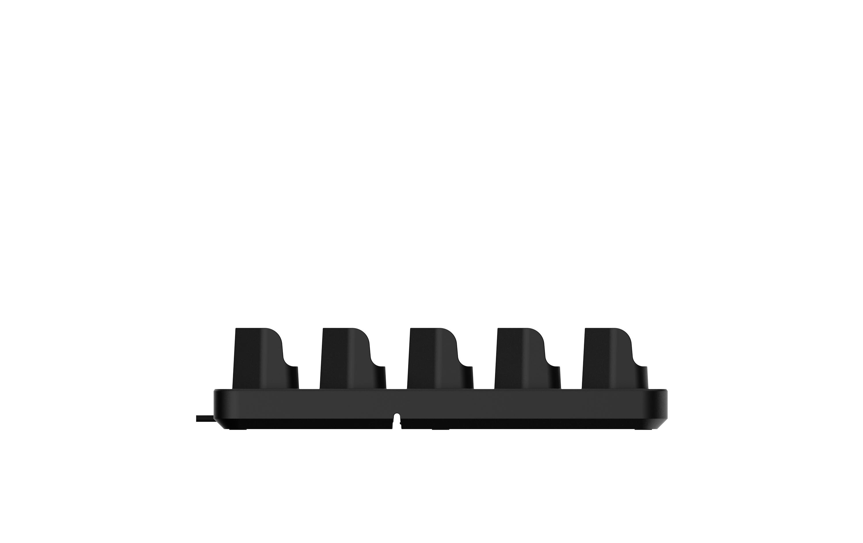 Ladestation Workflow 5 Slot Battery Charger Schwarz<br>USB-Ladestation zum Laden von bis zu fünf Geräten