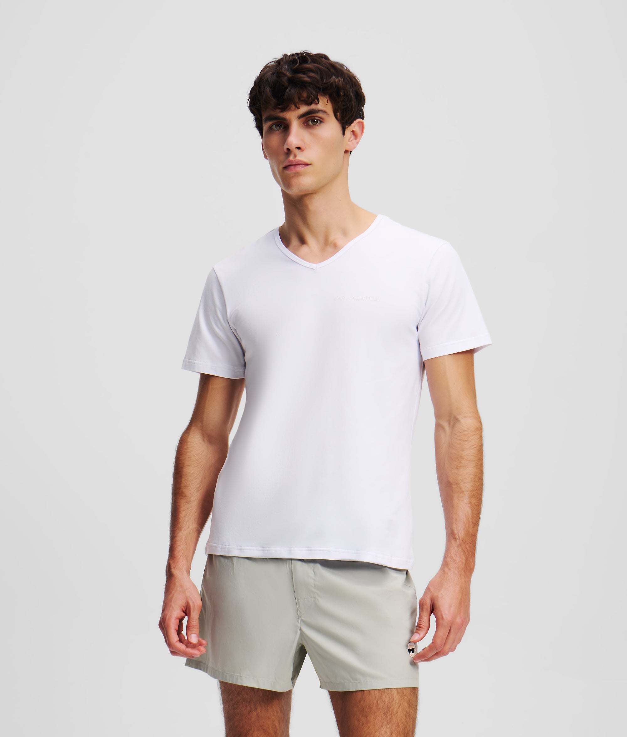 Logo V-hals T-shirt - 2-pack