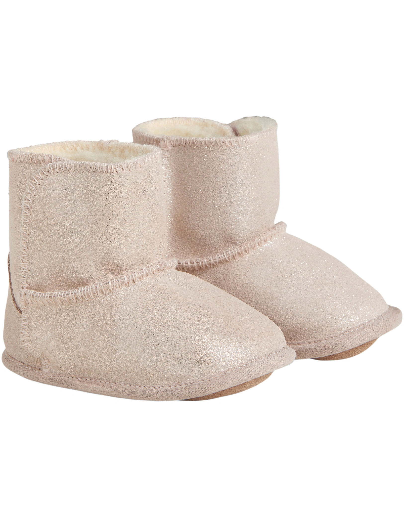 Krabbel-Boots GLITTER gefüttert in rose dust
