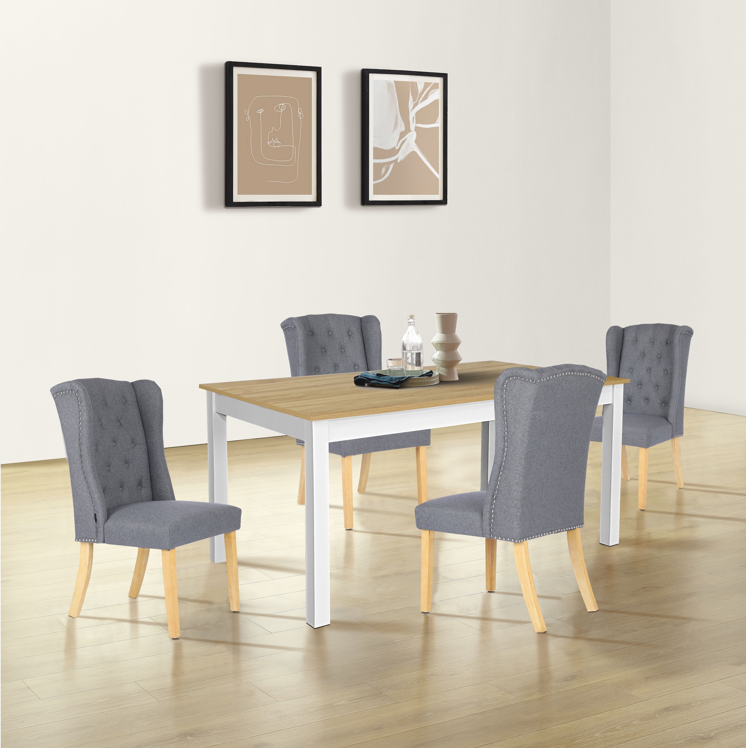 Home affaire Esszimmerstuhl »Liao, TOPSELLER!, OTTOs Choice, 2er-Set« (Set) pflegeleichter Webstoff Bezug, Knopfheftung, Sitzhöhe ca. 50 cm