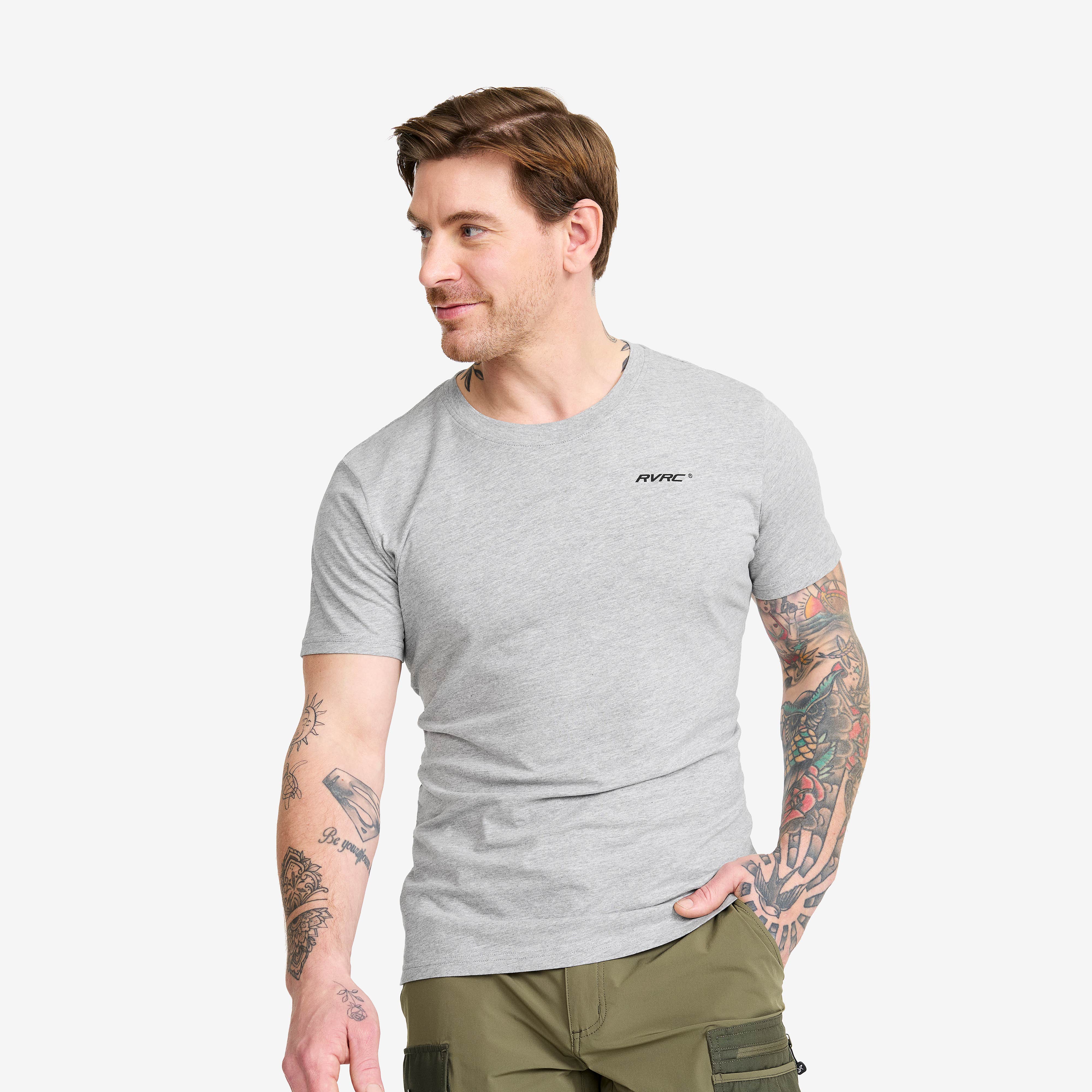 Easy T-shirt Slim Fit Herre Grey Melange