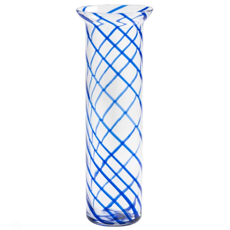 &klevering Yogu vaas spiral blauw