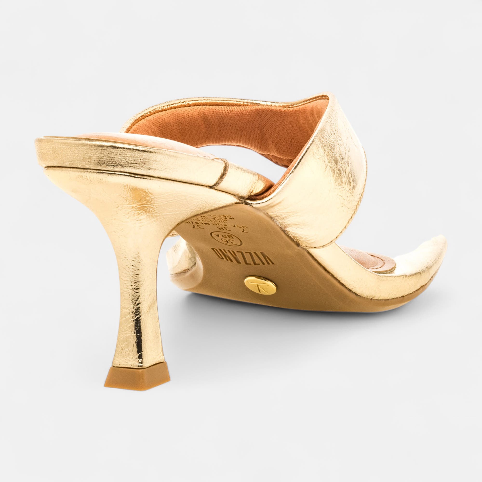 Nu-pieds à talon Femme or