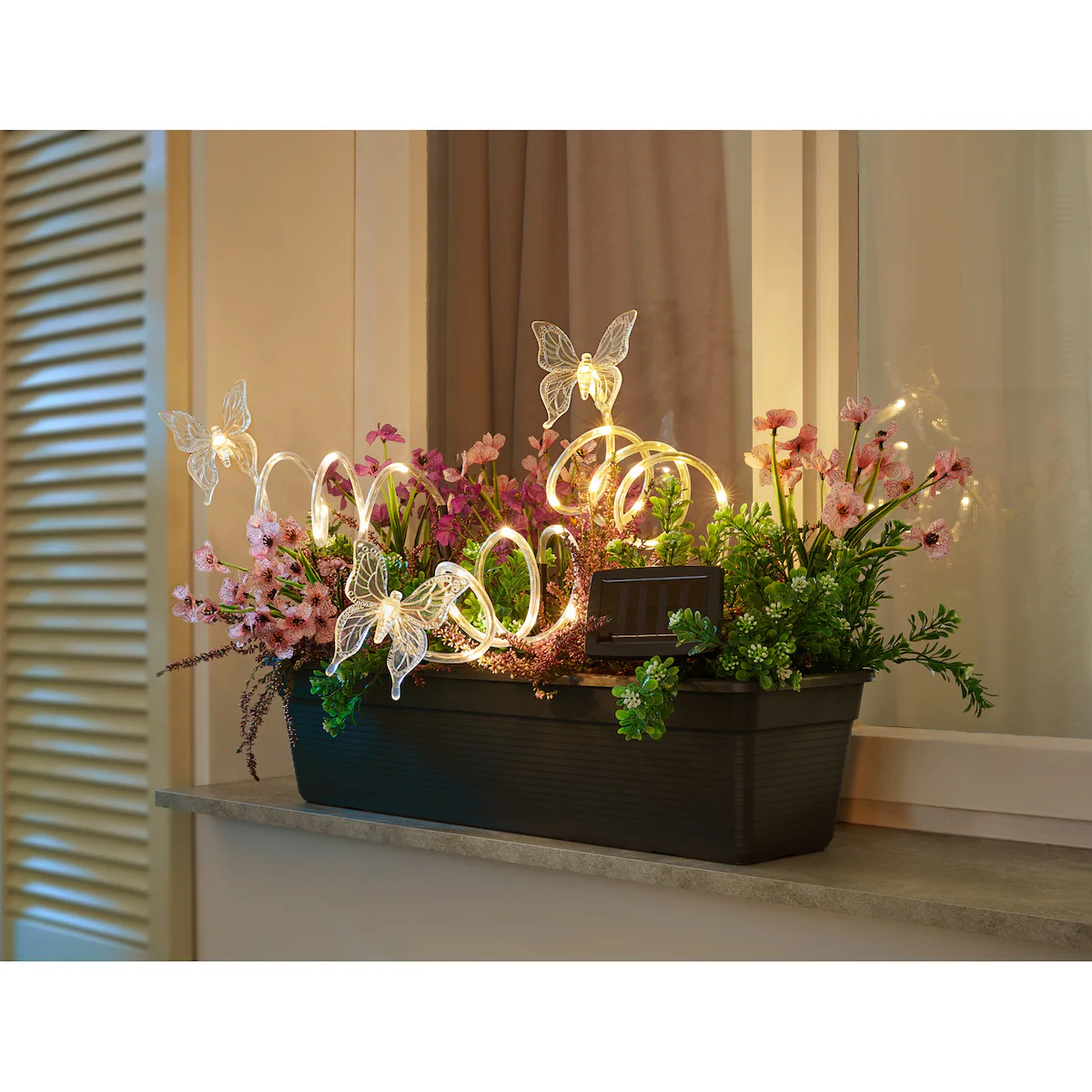 viva domo - Solar-LED-Gartenstecker-Set „Schmetterling“