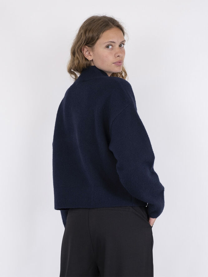 Neo Noir Paulina Knit Blouse Navy