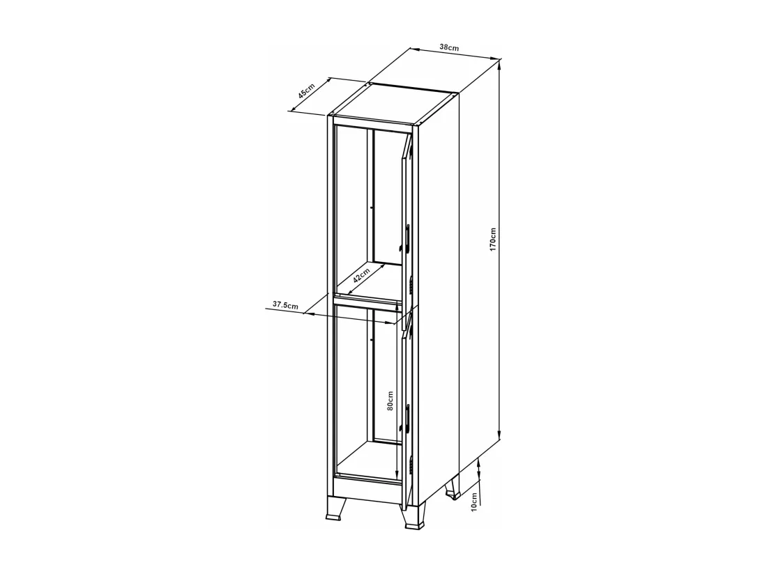 Casier de bureau armoire grise 37.5 x 42 x 80 cm 03_0006346