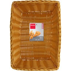Corbeille à pain, rectangulaire, plastique, beige