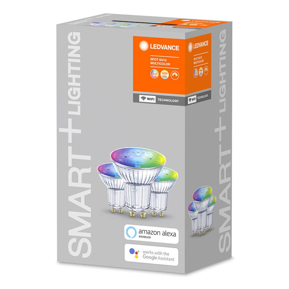 LYSPÆRE LEDVANCE SMART+ WIFI PAR16 50 RGBW 40° GU10 3PK