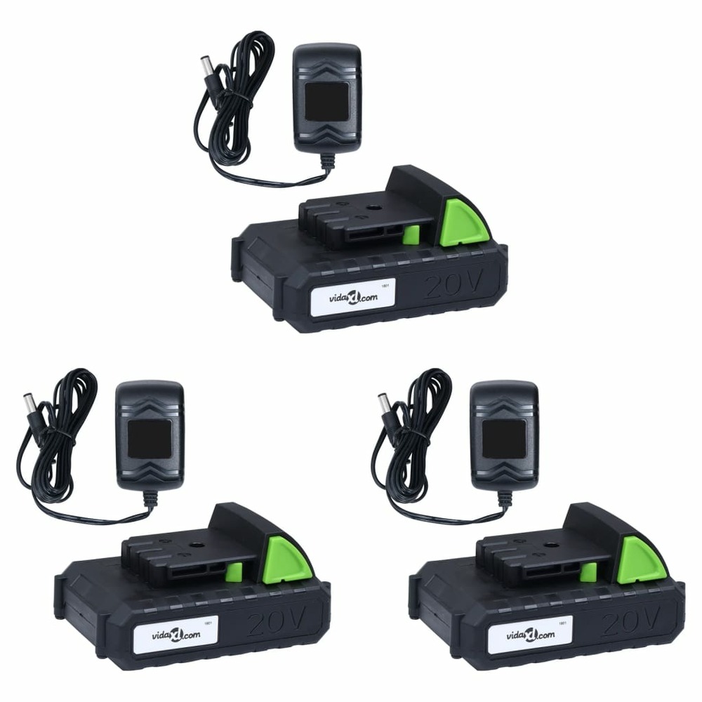 Set outils électriques jardin sans fil 4pcs chargeurs/batteries
